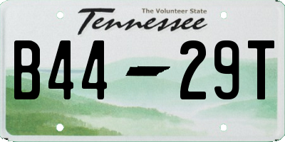 TN license plate B4429T