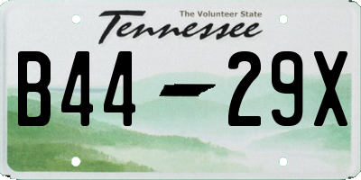 TN license plate B4429X