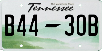 TN license plate B4430B