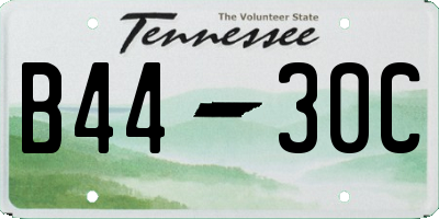 TN license plate B4430C