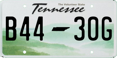 TN license plate B4430G