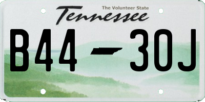 TN license plate B4430J