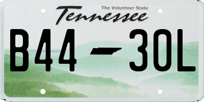 TN license plate B4430L