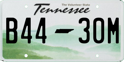 TN license plate B4430M