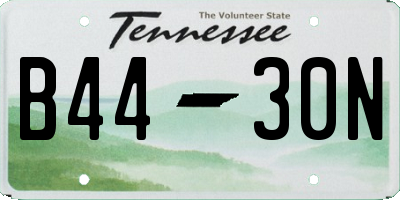 TN license plate B4430N