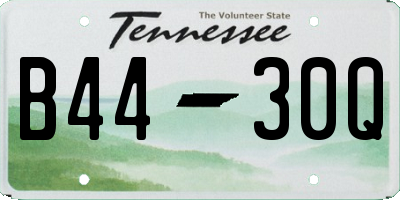 TN license plate B4430Q