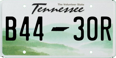 TN license plate B4430R
