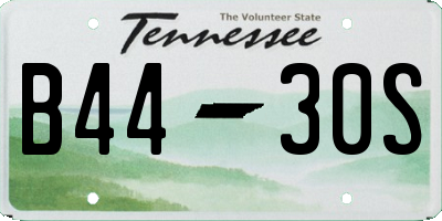 TN license plate B4430S