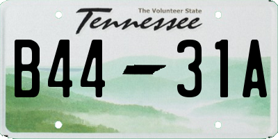 TN license plate B4431A