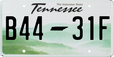 TN license plate B4431F