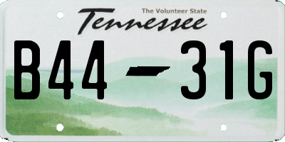 TN license plate B4431G