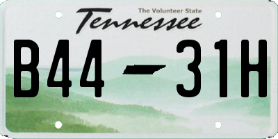 TN license plate B4431H