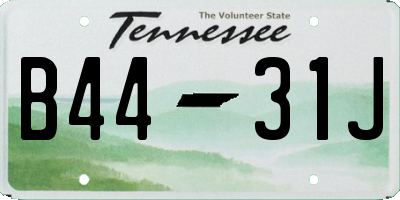 TN license plate B4431J