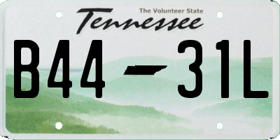 TN license plate B4431L