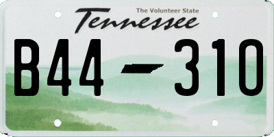 TN license plate B4431O