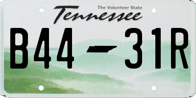 TN license plate B4431R