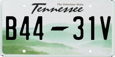 TN license plate B4431V