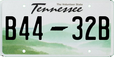 TN license plate B4432B