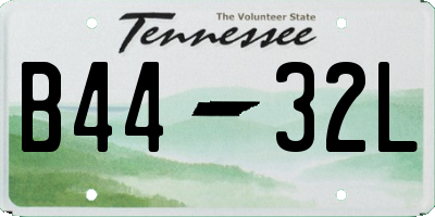 TN license plate B4432L