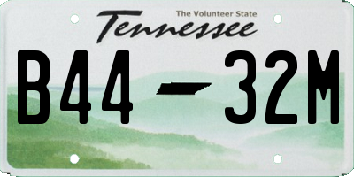 TN license plate B4432M