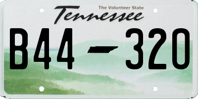 TN license plate B4432O