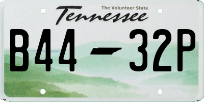 TN license plate B4432P