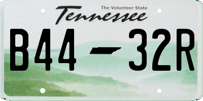 TN license plate B4432R