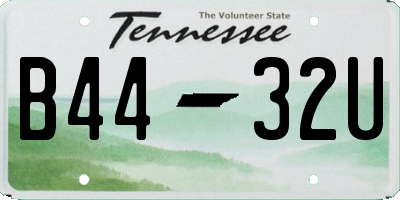 TN license plate B4432U