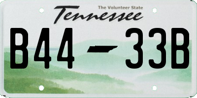 TN license plate B4433B
