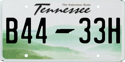 TN license plate B4433H