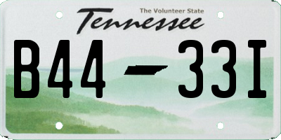 TN license plate B4433I