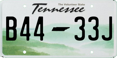 TN license plate B4433J