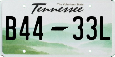 TN license plate B4433L