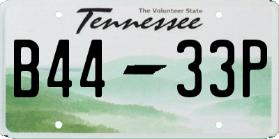 TN license plate B4433P