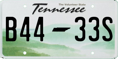 TN license plate B4433S