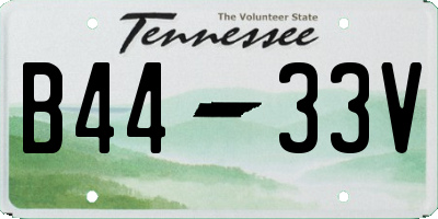 TN license plate B4433V