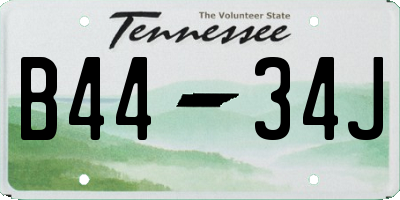 TN license plate B4434J