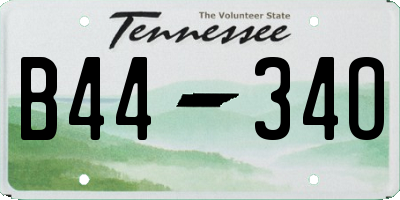 TN license plate B4434O