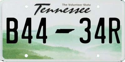 TN license plate B4434R
