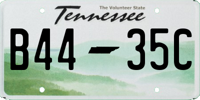 TN license plate B4435C