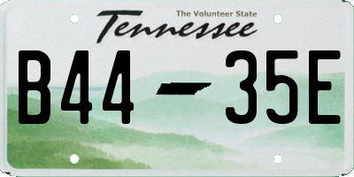 TN license plate B4435E