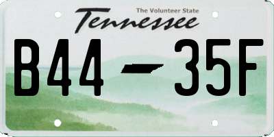TN license plate B4435F