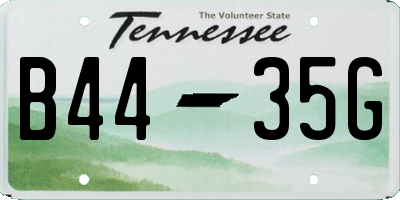 TN license plate B4435G