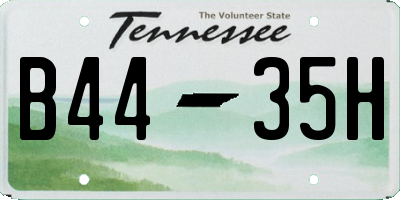 TN license plate B4435H