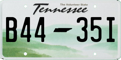 TN license plate B4435I