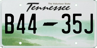 TN license plate B4435J