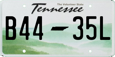 TN license plate B4435L