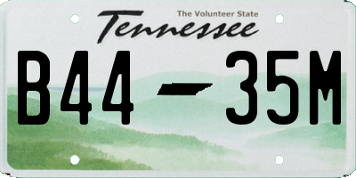 TN license plate B4435M