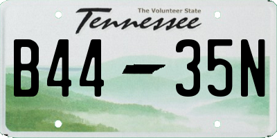 TN license plate B4435N