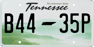TN license plate B4435P